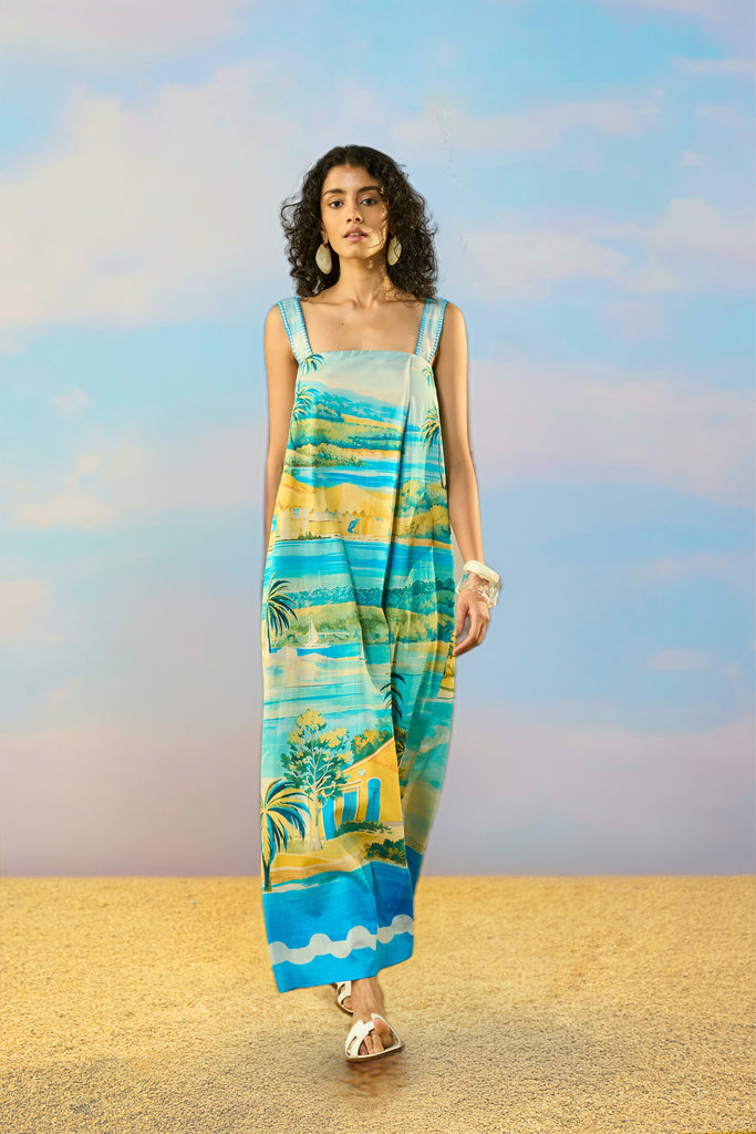 SCENIC PRINT MAXI DRESS dash and dot
