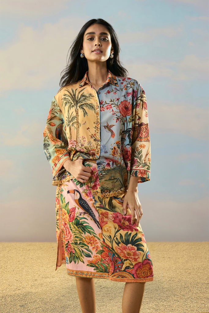 COASTAL PRINT SHIRT & SKIRT SET dash and dot