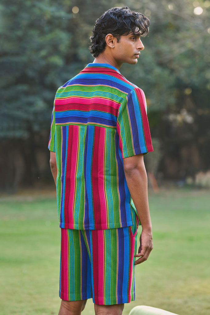SERAPE STRIPE SHORTS SET dash and dot