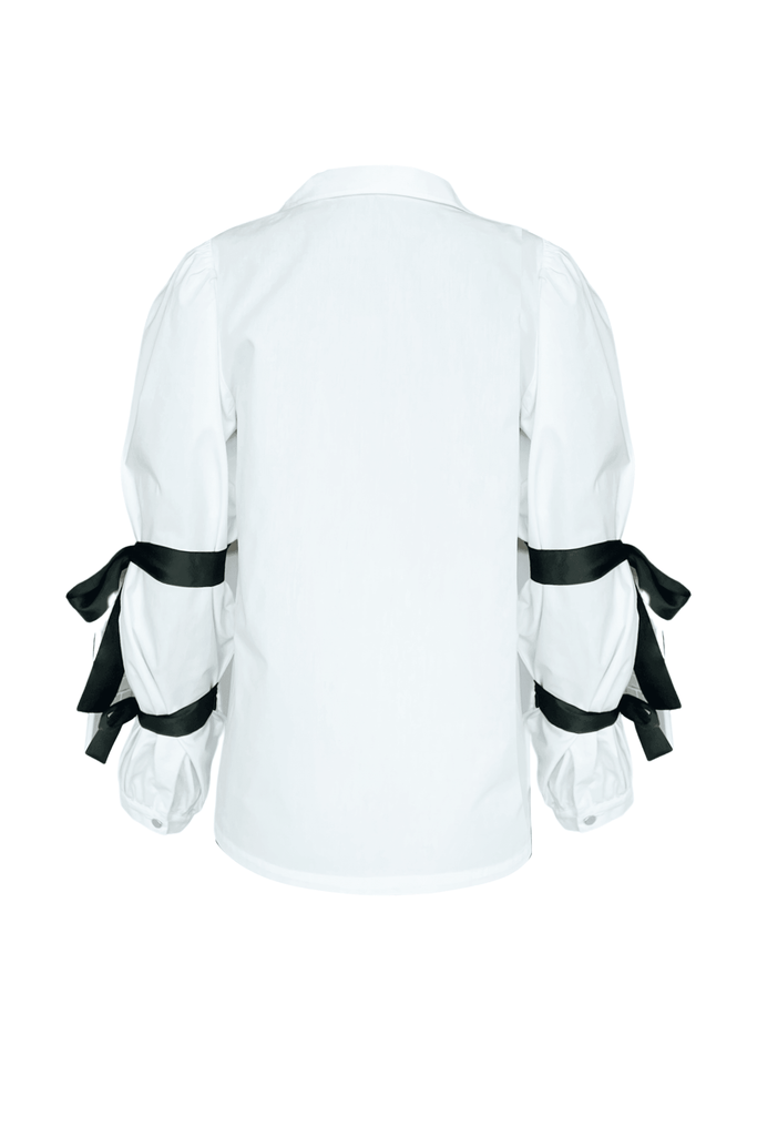 CONTRAST SLEEVE TIE SHIRT - dash and dot dash and dot