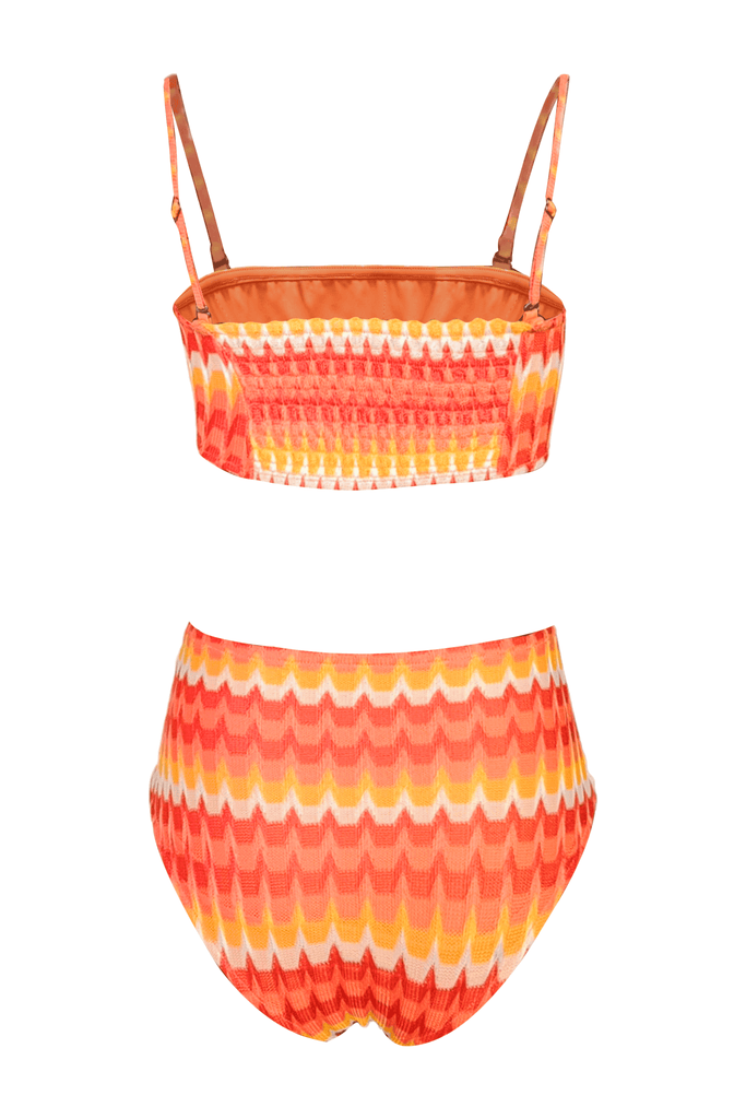 PATTERNED HIGH RISE BIKINI - dash and dot dash and dot