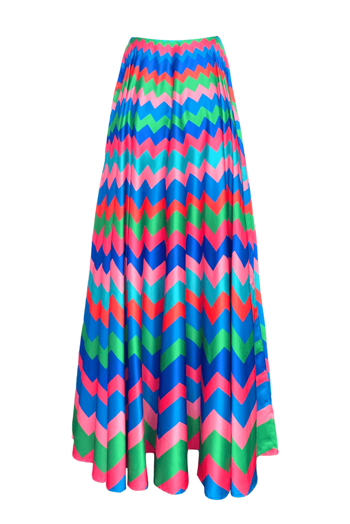 CHEVRON MAXI SKIRT - dash and dot dash and dot