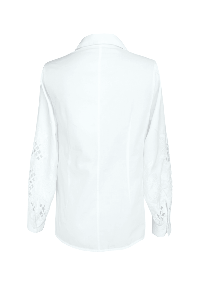 CUTWORK CUFF SIDE TIE SHIRT - dash and dot dash and dot