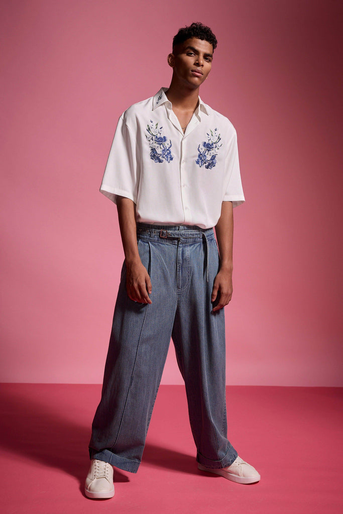 WASHED BELTED JEAN - dash and dot dash and dot