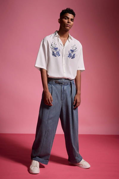 WASHED BELTED JEAN - dash and dot