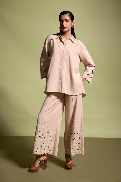 CUTWORK EMBROIDERED PANT - dash and dot