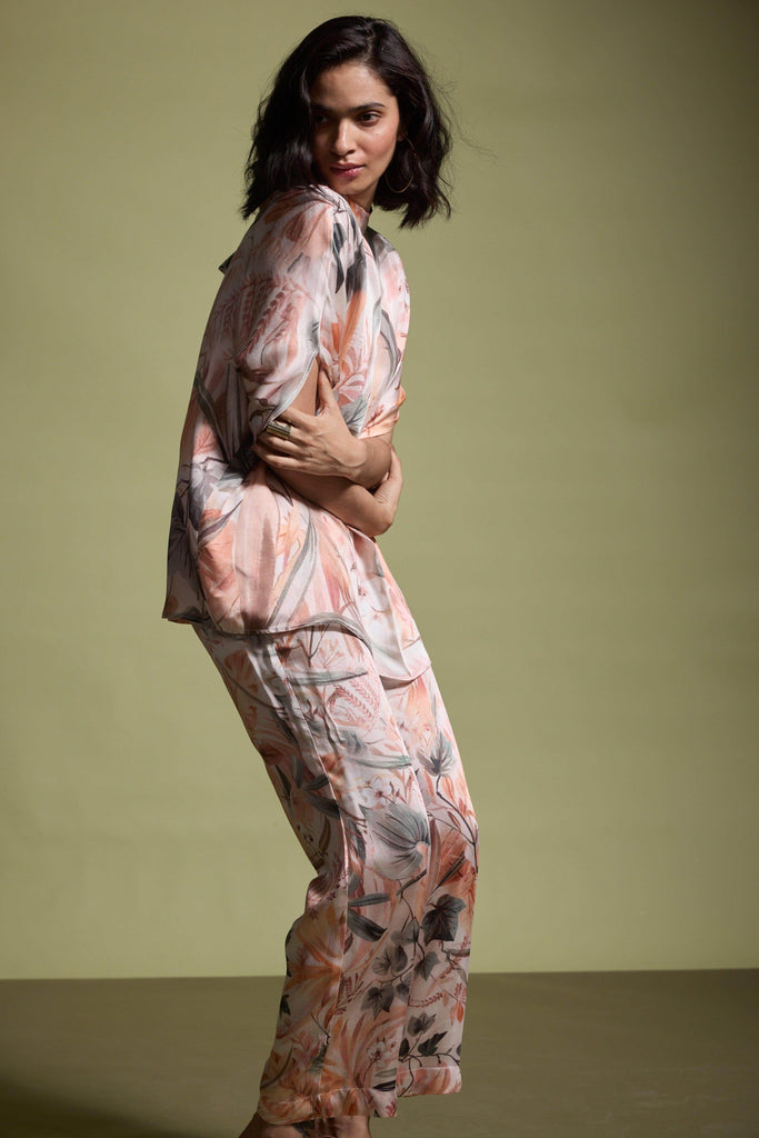 EARTHEN LEAF PRINT PANT - dash and dot dash and dot