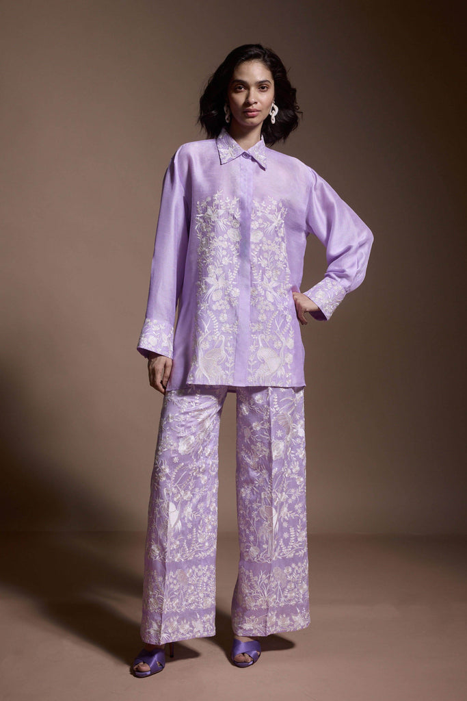 LAVENDER EMBROIDERED SET - dash and dot dash and dot