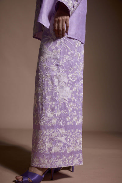 LAVENDER EMBROIDERED PANT - dash and dot