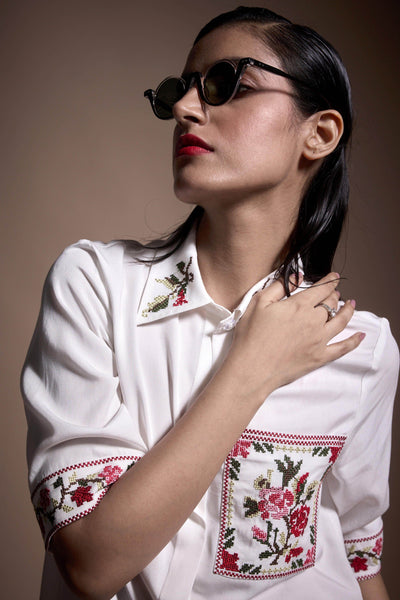 CROSS STITCH SHIRT - dash and dot