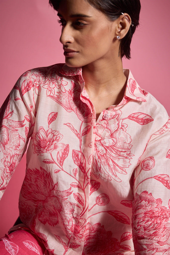 FLORAL PRINT SHIRT - dash and dot dash and dot