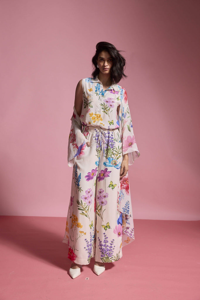 SLEEVELESS FLORAL PANT SET - dash and dot dash and dot