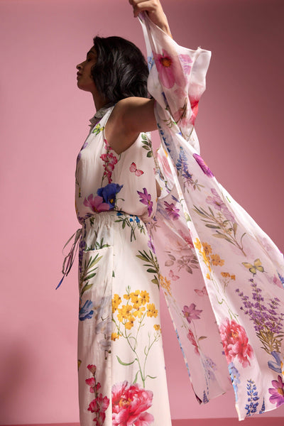 FRONT OPEN FLORAL SHIRT - dash and dot