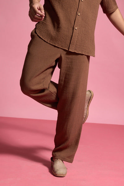 CRINKLE COTTON PANT - dash and dot