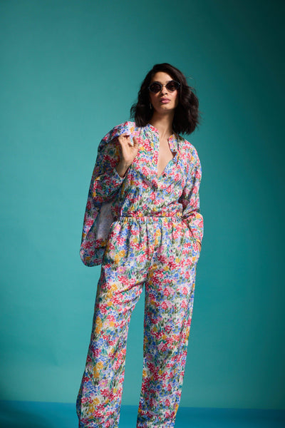 FLORAL PRINTED PANT SET - dash and dot