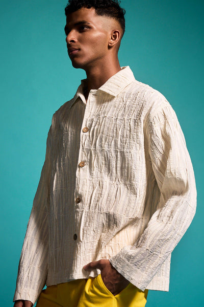 IRREGULAR PINTUCK SHIRT - dash and dot