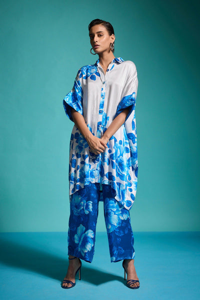 BLUE FLORAL PANT - dash and dot