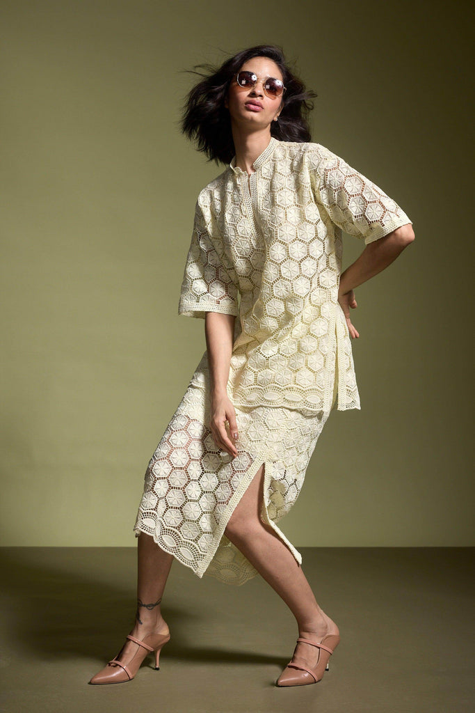 LEMON LACE SET - dash and dot dash and dot