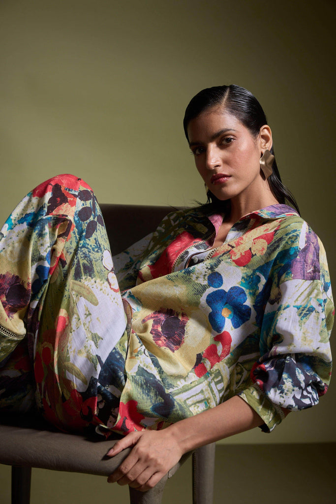 LINEN PRINTED SHIRT - dash and dot dash and dot