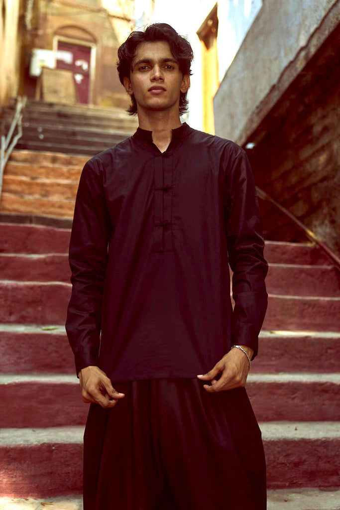 KNOTTED BUTTON POPOVER SHIRT - dash and dot dash and dot