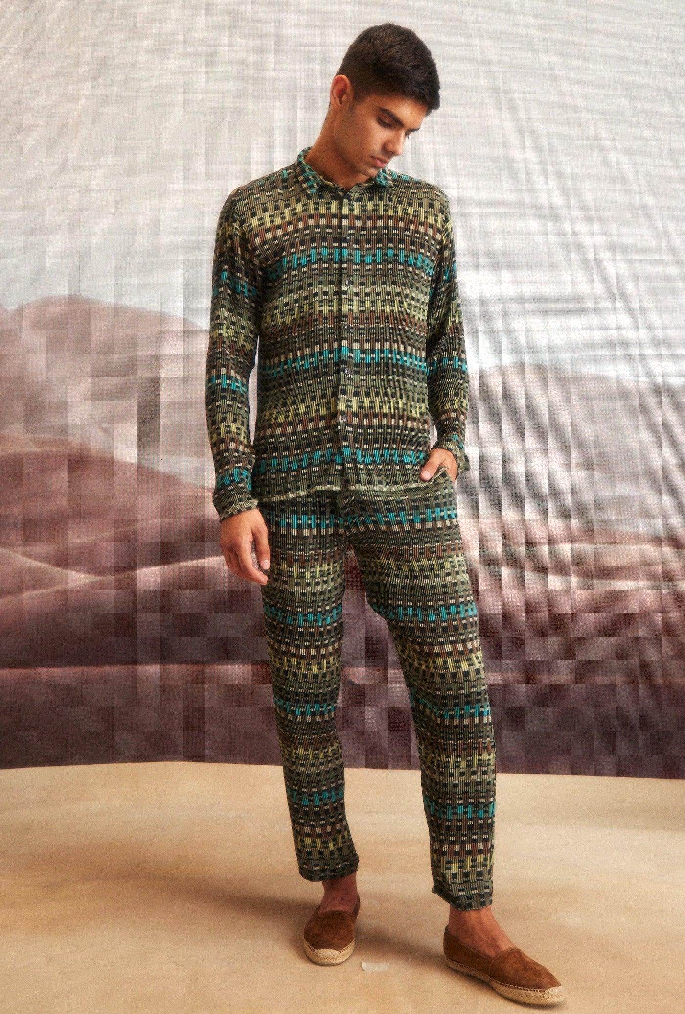 GEO PLEAT PANT SET - dash and dot