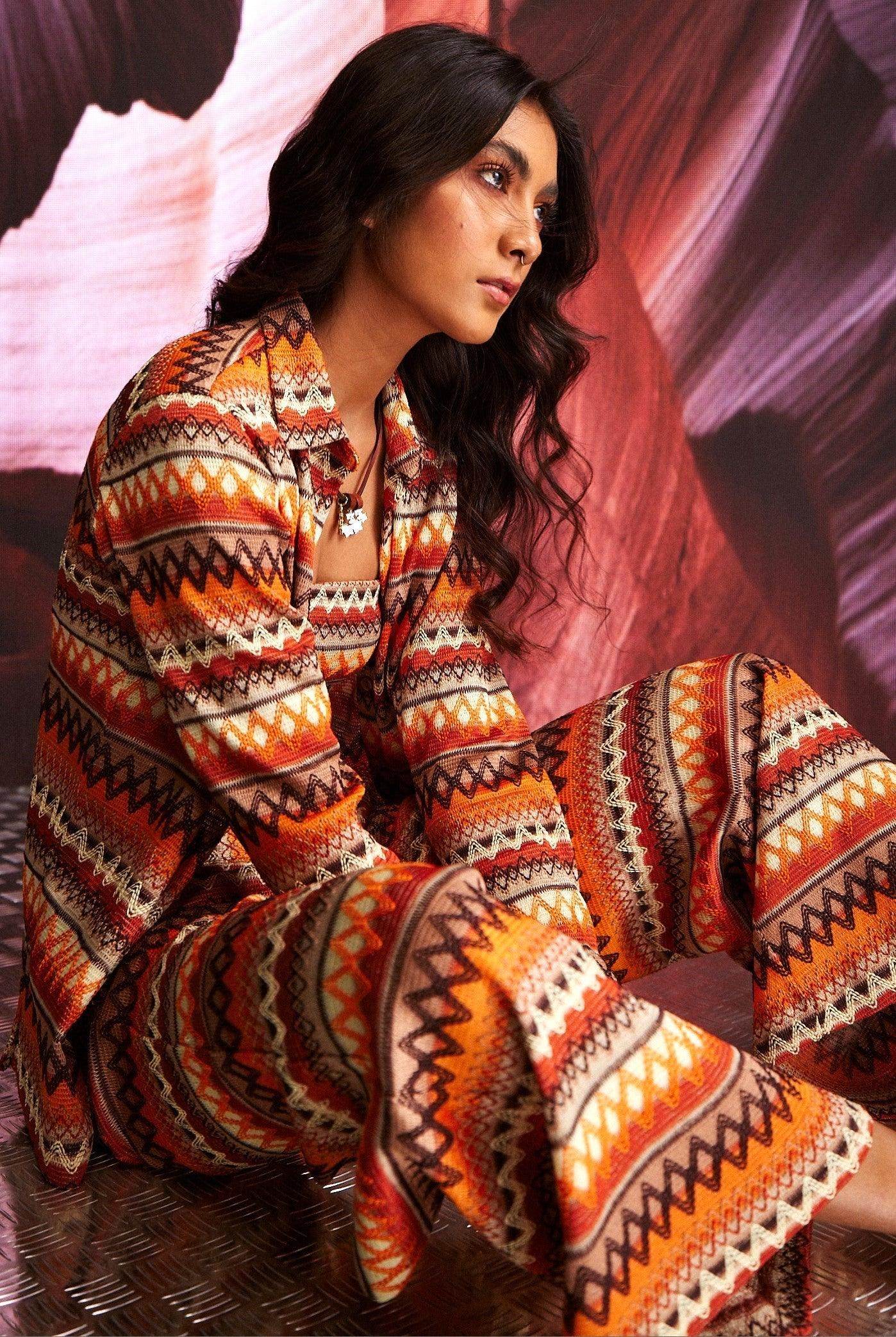 GEOMETRIC JACQUARD PANT - dash and dot