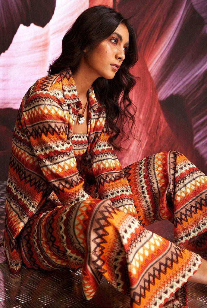 GEOMETRIC JACQUARD PANT - dash and dot dash and dot