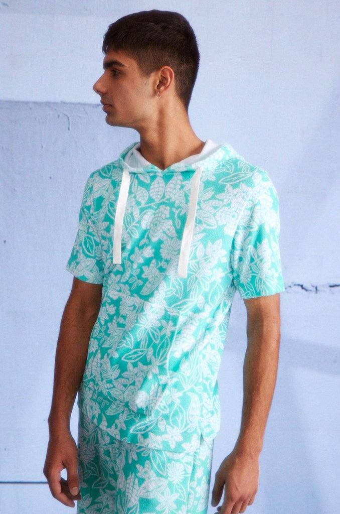 TOWEL HALF SLEEVE HOODIE SET - dash and dot dash and dot