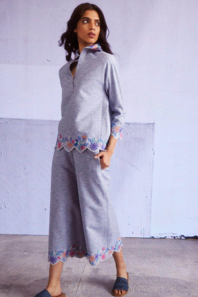 SCALLOPED EMBROIDERED CULLOTES - dash and dot dash and dot