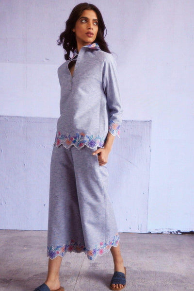 SCALLOPED EMBROIDERED CULLOTES - dash and dot