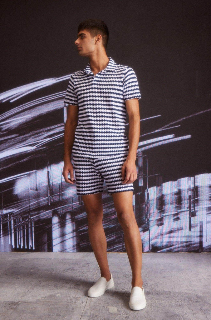 STRIPE KNIT SHORTS SET - dash and dot dash and dot