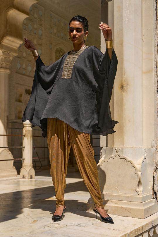 GOTA KAFTAN AND DRAPE PANT SET - dash and dot dash and dot