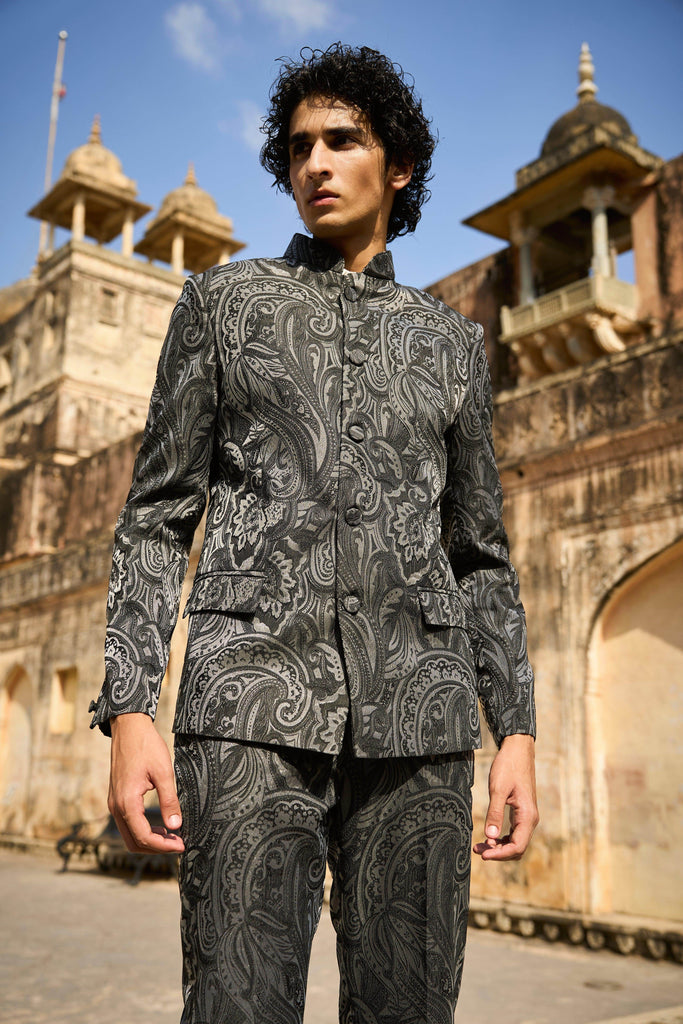 PAISLEY BAND COLLAR JACKET - dash and dot dash and dot