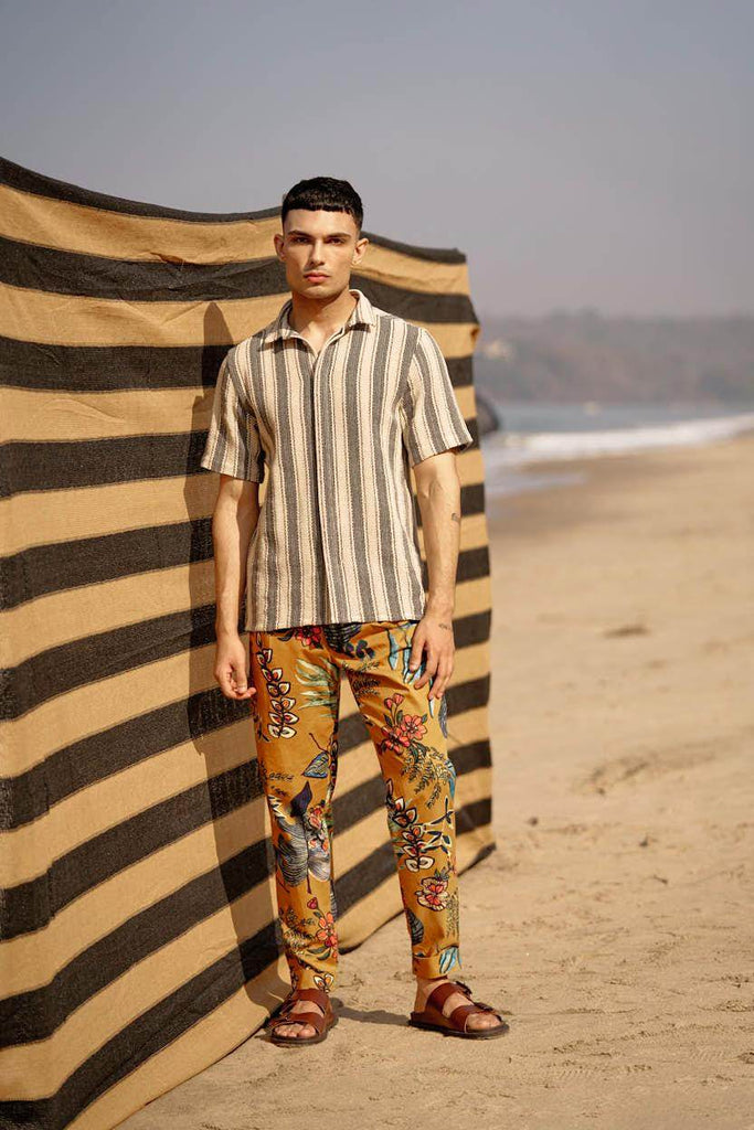 MUSTARD PRINTED PANT - dash and dot dash and dot