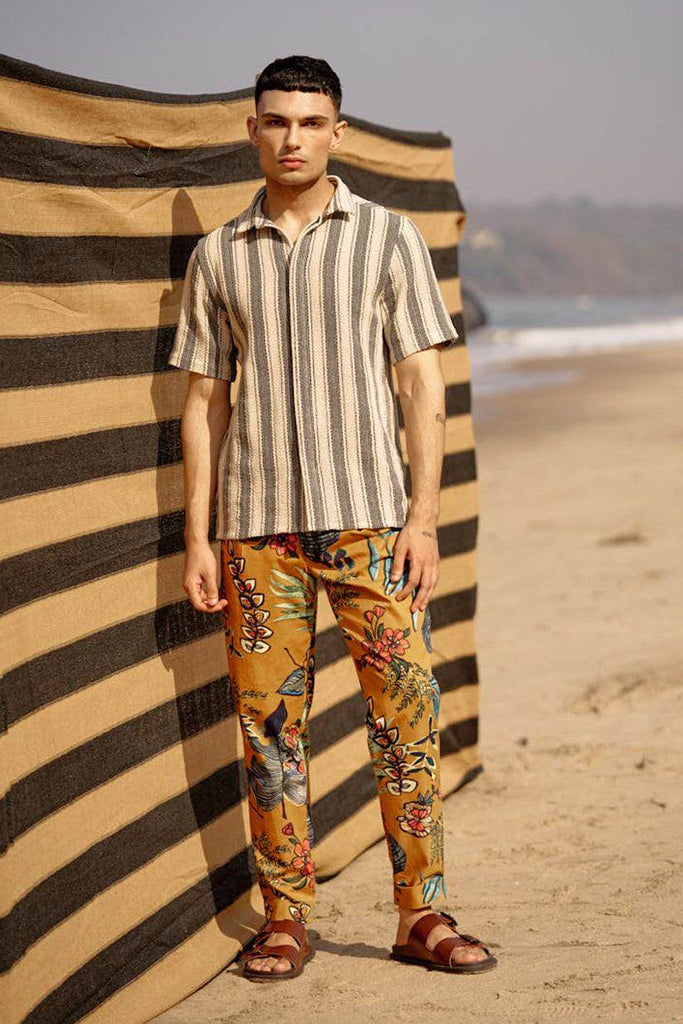 MUSTARD PRINTED PANT - dash and dot dash and dot