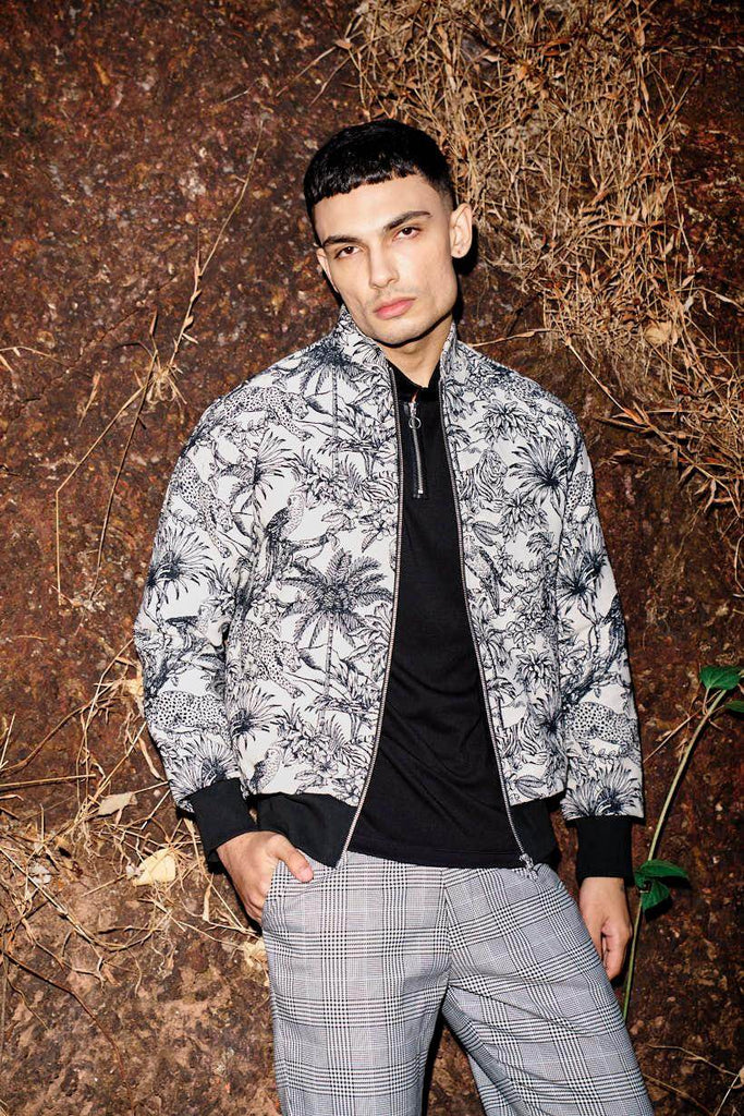 JUNGLE JACQUARD BOMBER - dash and dot dash and dot