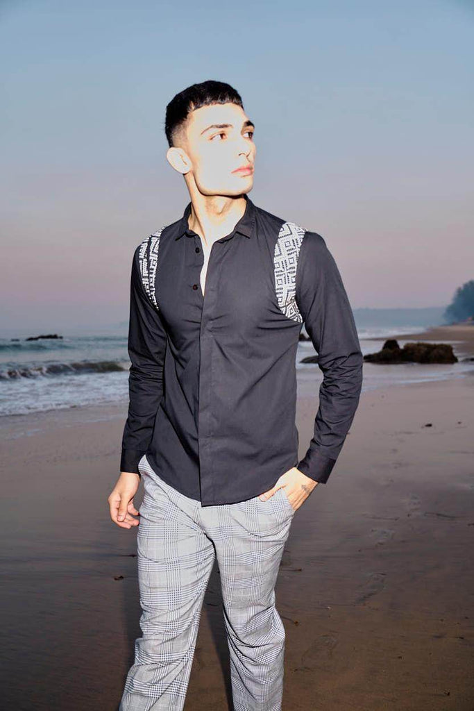 JACQUARD HARNESS SHIRT - dash and dot dash and dot