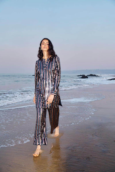 SEQUIN STRIPE PANT - dash and dot