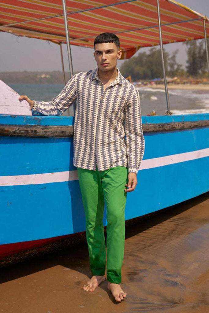 TURN UP COTTON PANT - dash and dot dash and dot