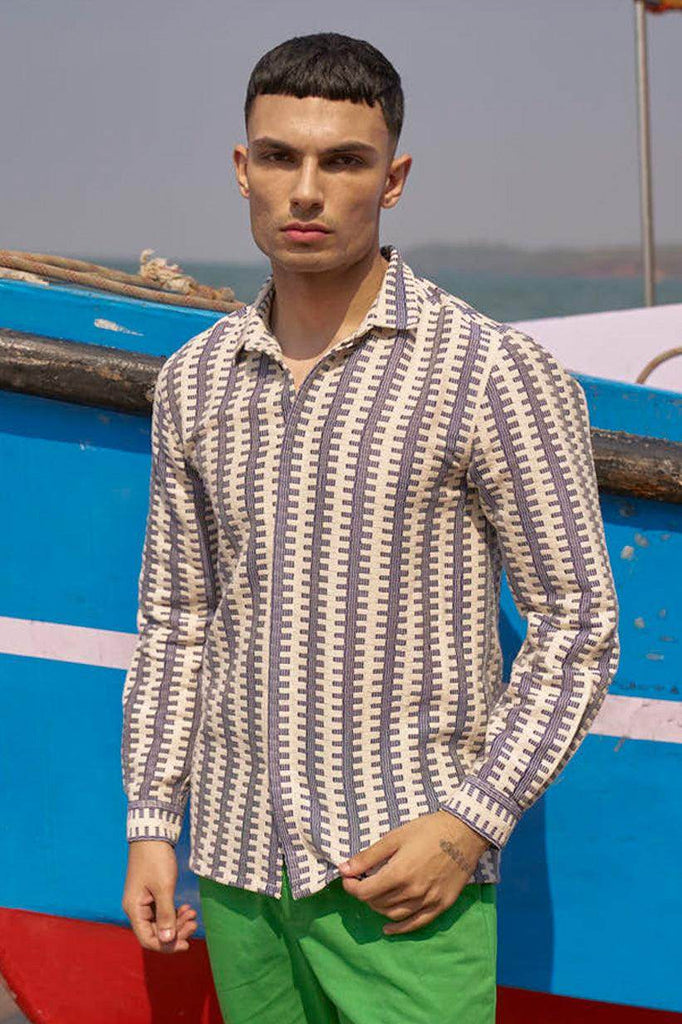 GEO STRIPE SHIRT - dash and dot dash and dot