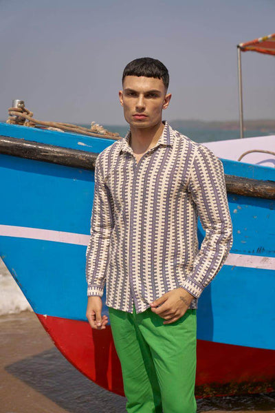 GEO STRIPE SHIRT - dash and dot