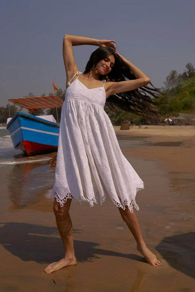 SCALLOPED EMBROIDERED MINI - dash and dot dash and dot