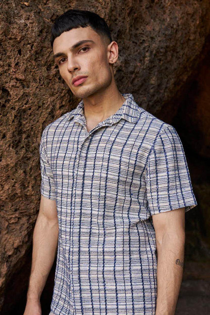 TEXTURED CHECK SHIRT - dash and dot dash and dot