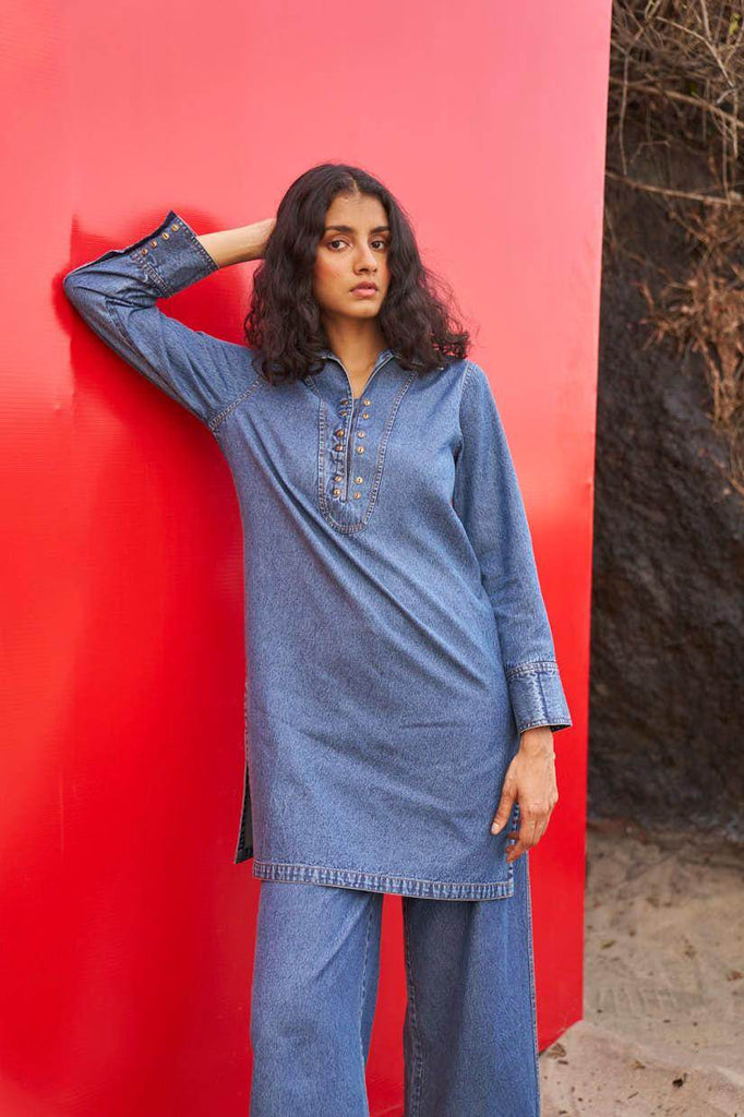 WASHED DENIM SET - dash and dot dash and dot