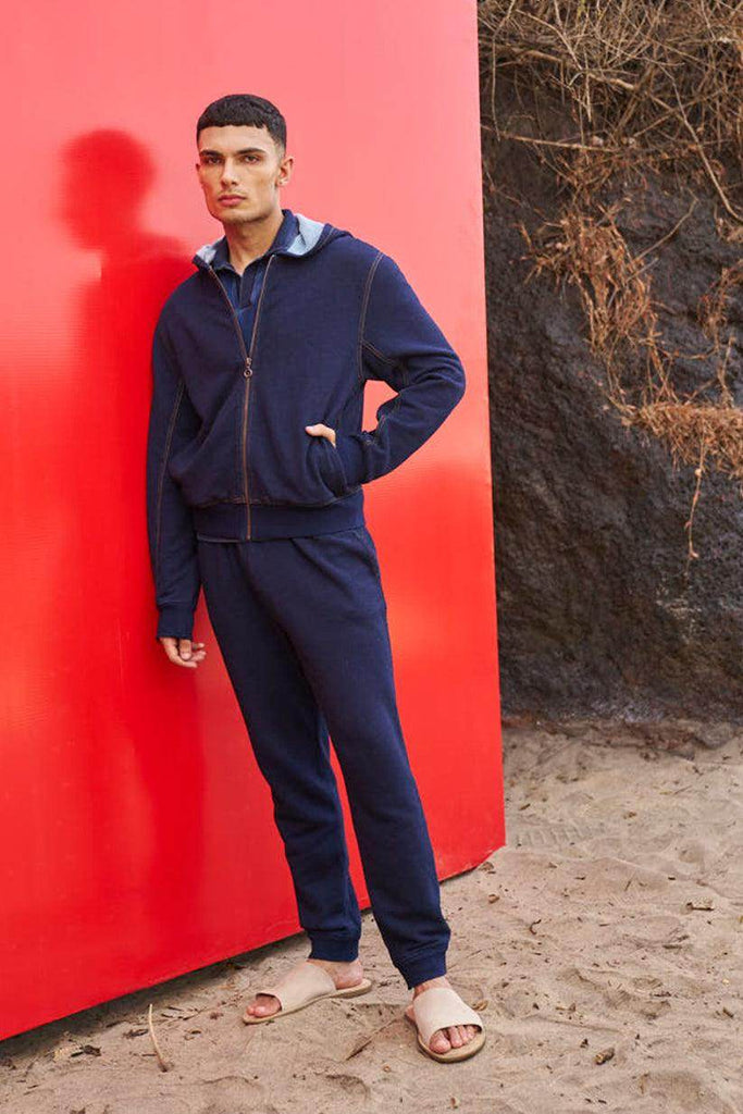 INDIGO HOODIE SET - dash and dot dash and dot