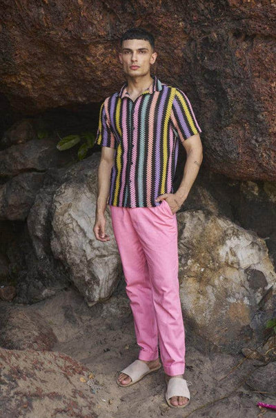 TURN UP COTTON PANT - dash and dot