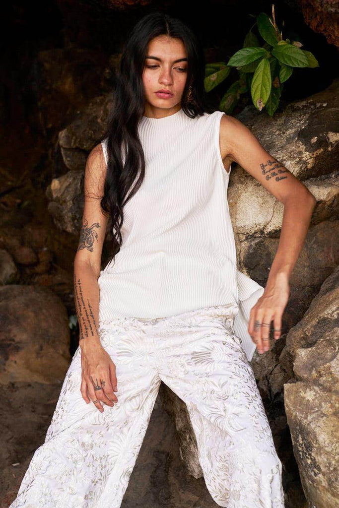 GARA STITCH IVORY PANT - dash and dot dash and dot