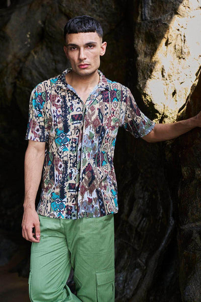 TRIBAL PLEATED SHIRT - dash and dot