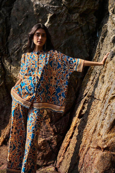 ABSTRACT FLORAL PRINTED PANT - dash and dot