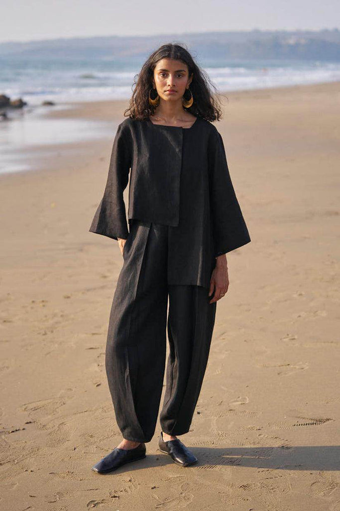 UNEVEN HEM LINEN SET - dash and dot dash and dot